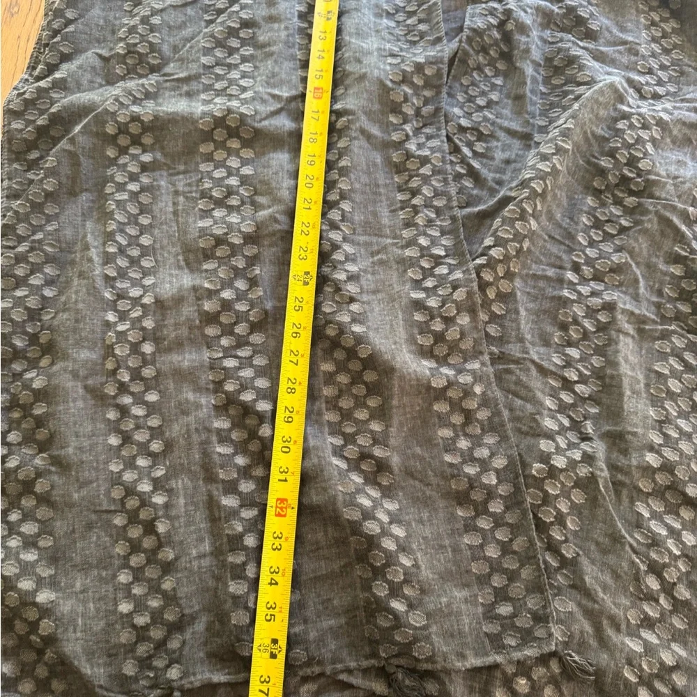 Chic Gray Polka Dot sheer shawl or cover up‎ Beach Resort wear